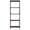 Librería 5 estantes madera ingeniería roble marrón 59x35x171cm 4
