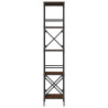 Librería 5 estantes madera ingeniería roble marrón 59x35x171cm 5