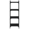 Librería de 4 estantes madera de ingeniería negro 40x30x120 cm 4