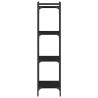 Librería de 4 estantes madera de ingeniería negro 40x30x120 cm 5