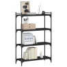 Librería de 4 estantes madera de ingeniería negro 80x30x120 cm 3