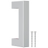Tiradores para armarios 20 uds acero inoxidable plateado 64 mm 3