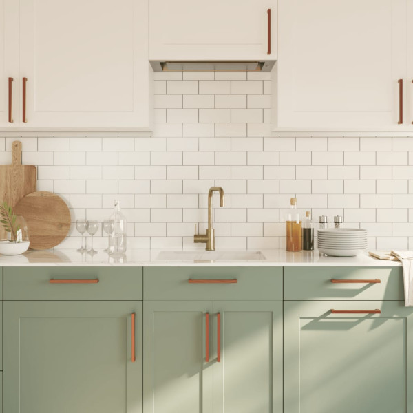 Puxadores para móveis 20 pcs 192 mm aço inoxidável bronze M 4