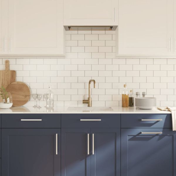 Tiradores para armarios 20 uds acero inoxidable plateado 224 mm M 4