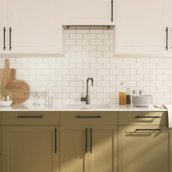 Tiradores para armarios 10 uds acero inoxidable negro 192 mm M 4