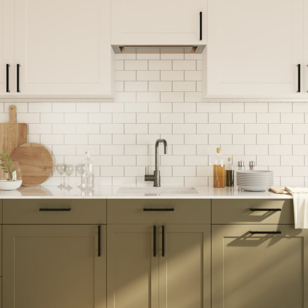 Tiradores para armarios 20 uds acero inoxidable negro 160 mm M 4