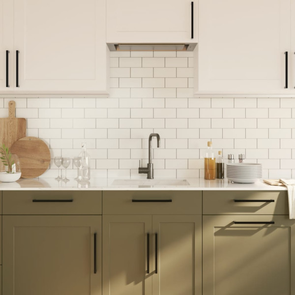 Tiradores para armarios 20 uds acero inoxidable negro 224 mm M 4