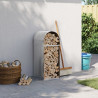 Suporte de lenha 40x45x100 cm aço galvanizado cinza-claro 1