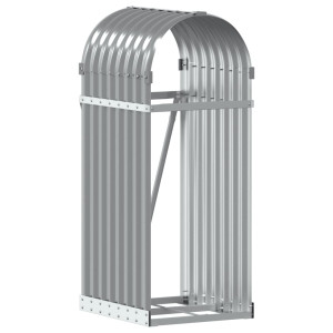 Suporte de lenha 40x45x100 cm aço galvanizado cinza-claro H