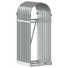 Suporte de lenha 40x45x100 cm aço galvanizado cinza-claro 2