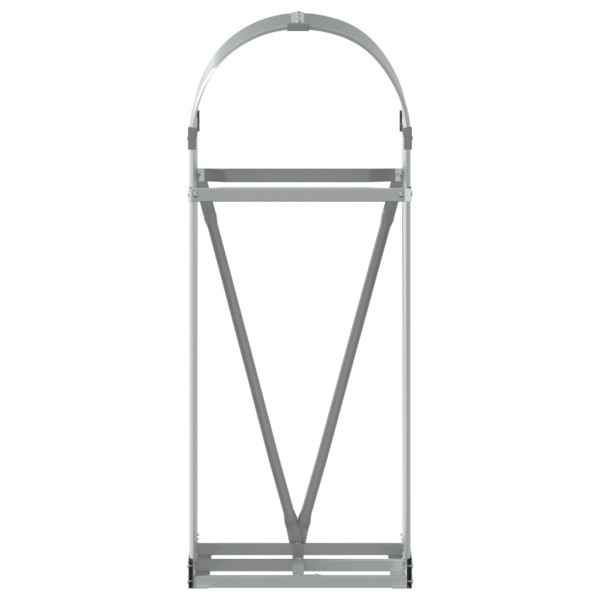 Suporte de lenha 40x45x100 cm aço galvanizado cinza-claro M 4