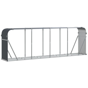 Suporte de lenha 300x45x100 cm aço galvanizado antracite H