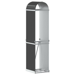Suporte de lenha 40x45x170 cm aço galvanizado antracite H