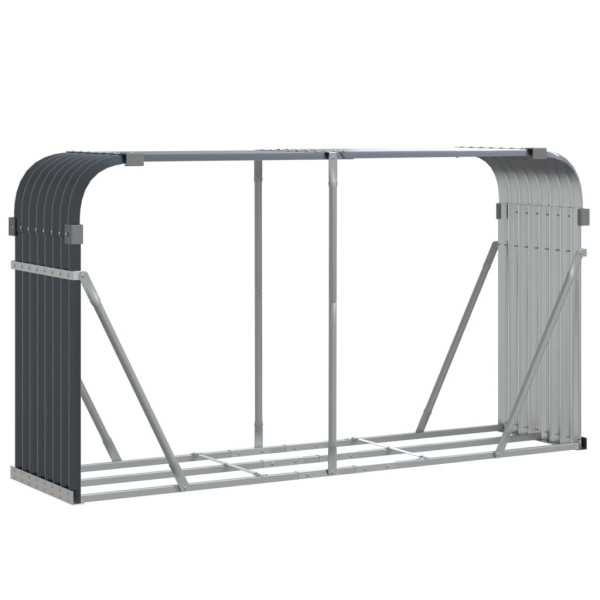 Suporte de lenha 180x45x100 cm aço galvanizado antracite M 2