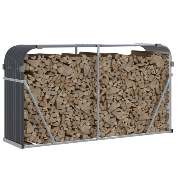 Suporte de lenha 180x45x100 cm aço galvanizado antracite M 3