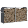 Suporte de lenha 180x45x100 cm aço galvanizado antracite 3