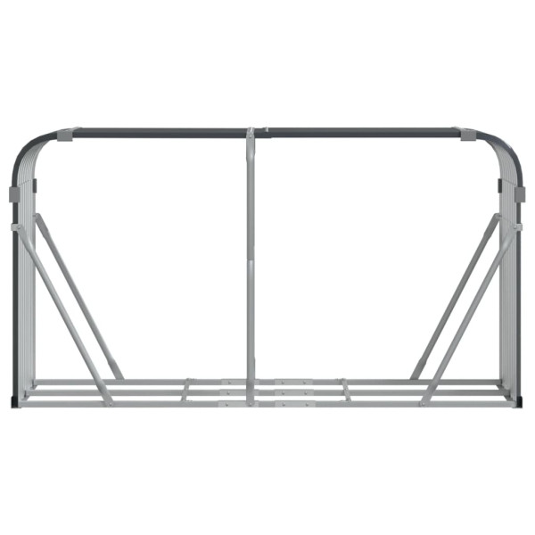 Leñero de acero galvanizado gris antracita 180x45x100 cm M 4