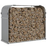Suporte de lenha 120x45x100 cm aço galvanizado cinza-claro 3