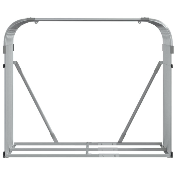 Suporte de lenha 120x45x100 cm aço galvanizado cinza-claro M 4