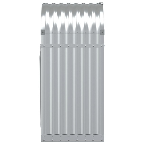 Leñero de acero galvanizado plateado 40x45x100 cm M 5