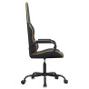 Silla gaming cuero sintético negro y dorado 4