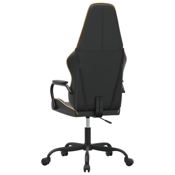 Silla gaming cuero sintético negro y dorado M 5