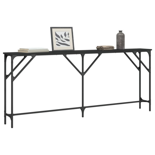 Mesa consola 180x23x75 cm derivados de madeira preto M 3