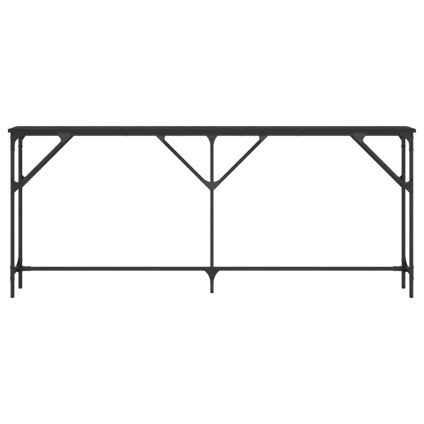 Mesa consola 180x23x75 cm derivados de madeira preto M 4