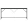 Mesa consola madera de ingeniería negro 180x23x75 cm 4