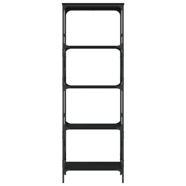 Librería de 5 estantes madera ingeniería negro 59x35x171 cm M 4