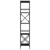 Librería de 5 estantes madera ingeniería negro 59x35x171 cm 5