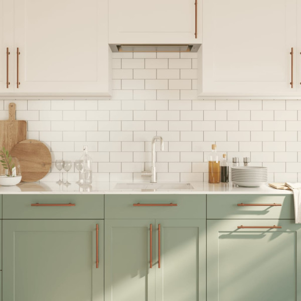 Puxadores para móveis 10 pcs 192 mm aço inoxidável bronze M 4