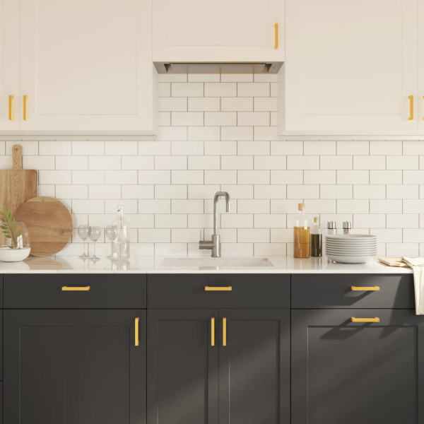 Puxadores para móveis 20 pcs 96 mm aço inoxidável dourado M 4