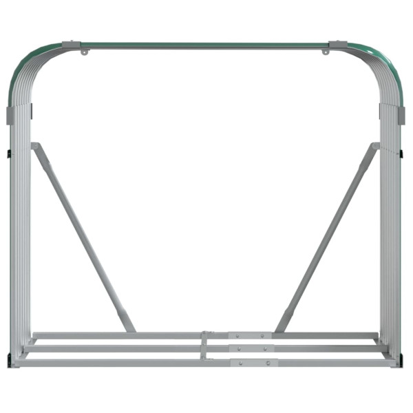 Leñero de acero galvanizado verde 120x45x100 cm M 4