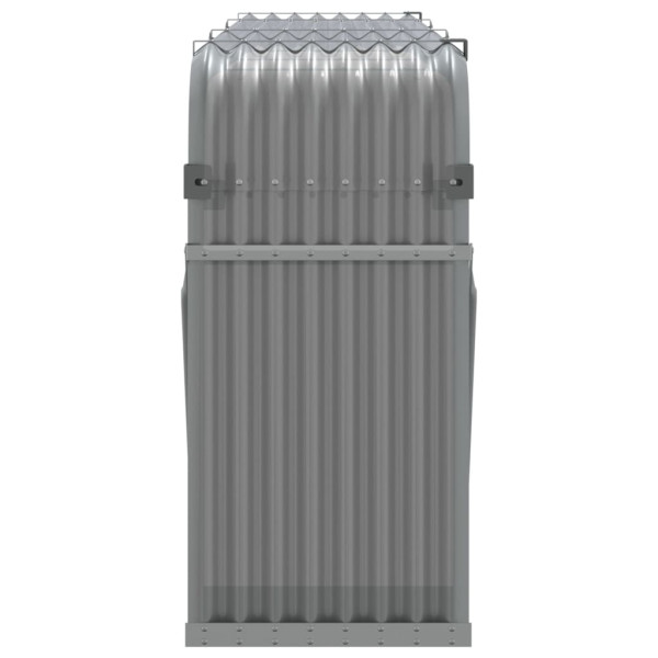 Suporte de lenha 234x45x100 cm aço galvanizado cinza-claro M 5