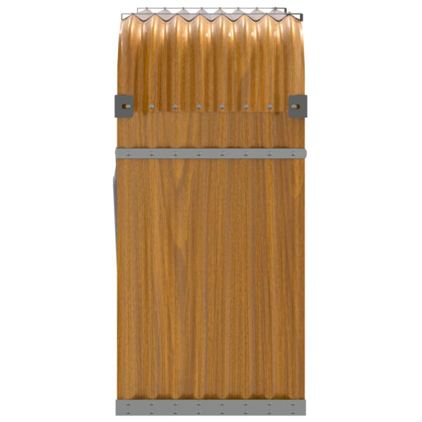 Leñero de acero galvanizado marrón claro 120x45x100 cm M 5