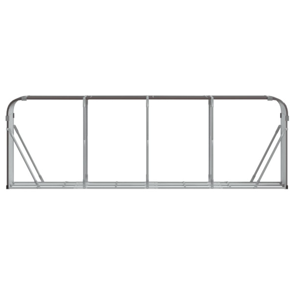 Suporte de lenha 300x45x100 cm aço galvanizado castanho M 4