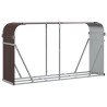 Suporte de lenha 180x45x100 cm aço galvanizado castanho 2