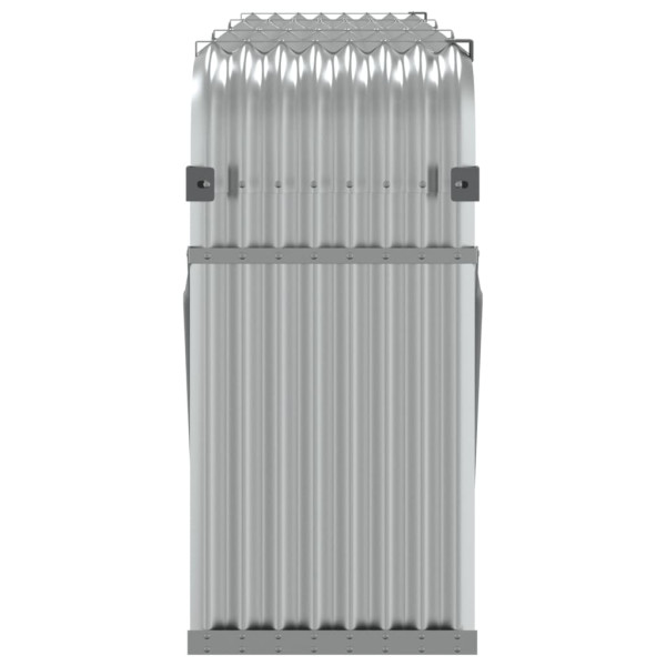 Suporte de lenha 234x45x100 cm aço galvanizado prateado M 5