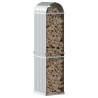 Suporte de lenha 40x45x170 cm aço galvanizado prateado 3