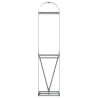 Suporte de lenha 40x45x170 cm aço galvanizado prateado 4