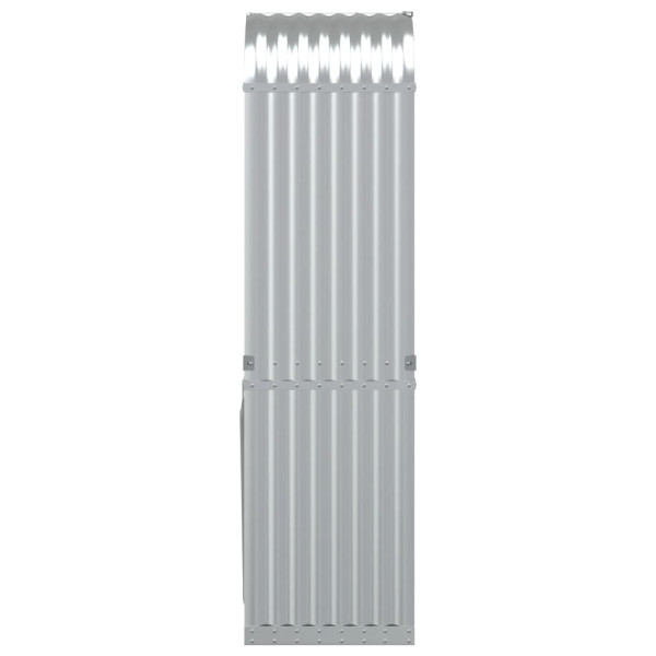 Leñero de acero galvanizado plateado 40x45x170 cm M 5