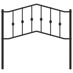 Cabeceira de cama 100 cm metal preto H