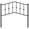 Cabeceira de cama 100 cm metal preto 2