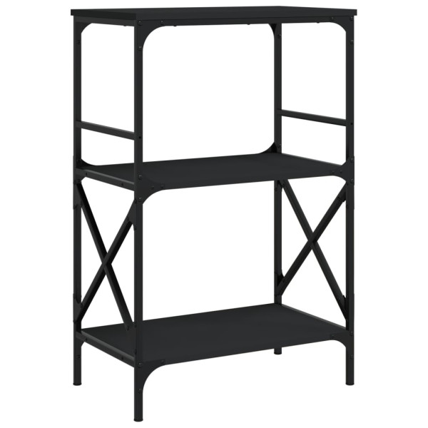 Librería de 3 estantes madera ingeniería negro 56x35x90.5 cm M 2