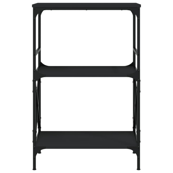 Librería de 3 estantes madera ingeniería negro 56x35x90.5 cm M 4