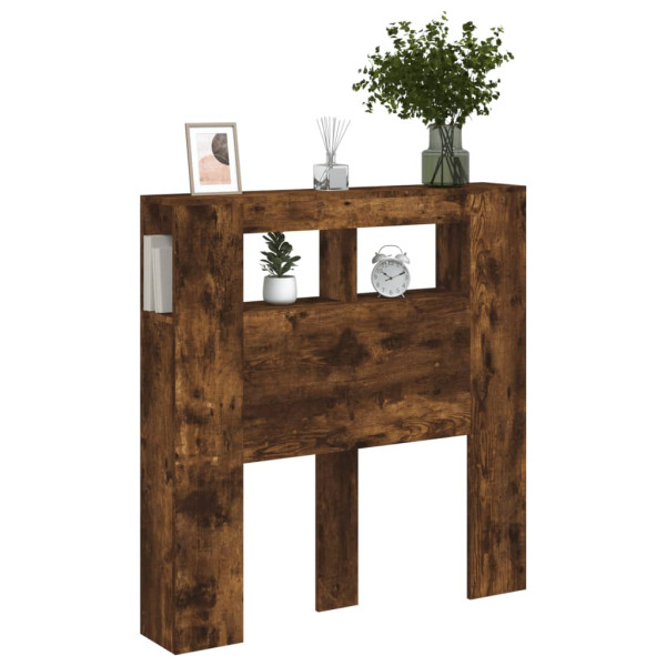 Cabeceira c/ LEDs 100x18.5x103.5 cm carvalho fumado M 5