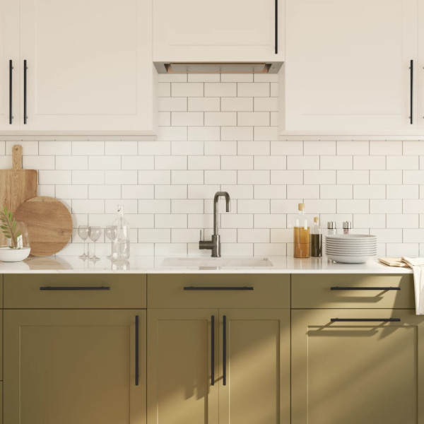 Puxadores para móveis 20 pcs 224 mm aço inoxidável preto M 4