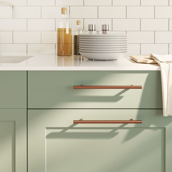 Tiradores para armarios 20 uds acero inoxidable bronce 192 mm D