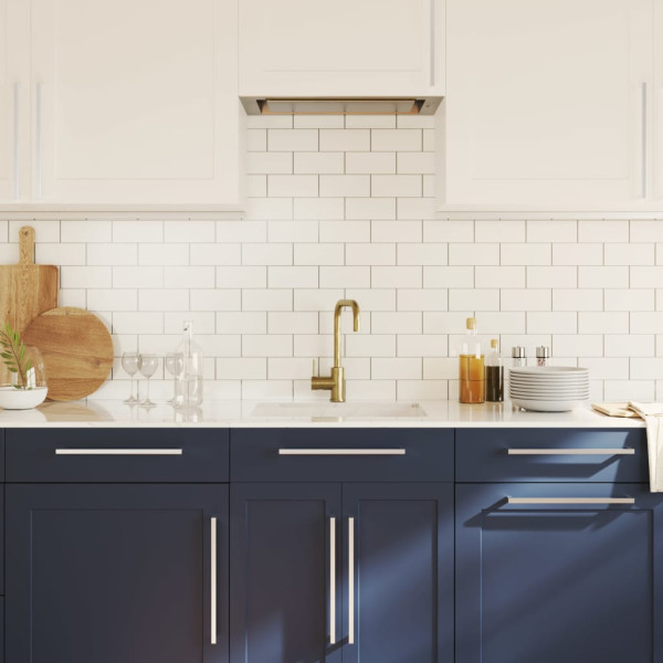 Tiradores para armarios 10 uds acero inoxidable plateado 320 mm M 4